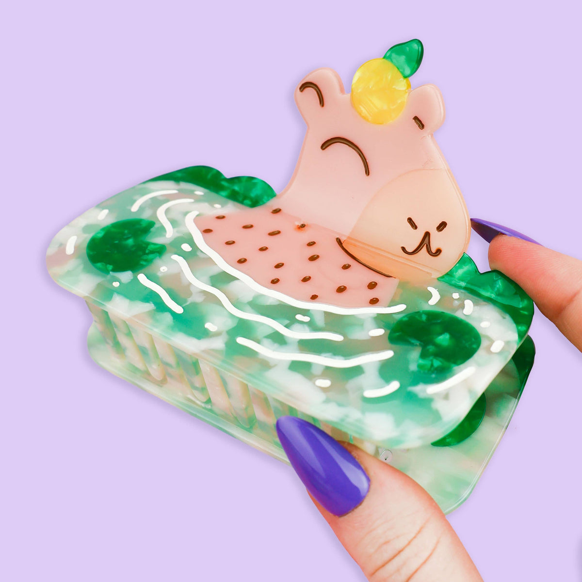 Capybara Hair Claw, Cute Hair Accessories, Shaped Hair Clips