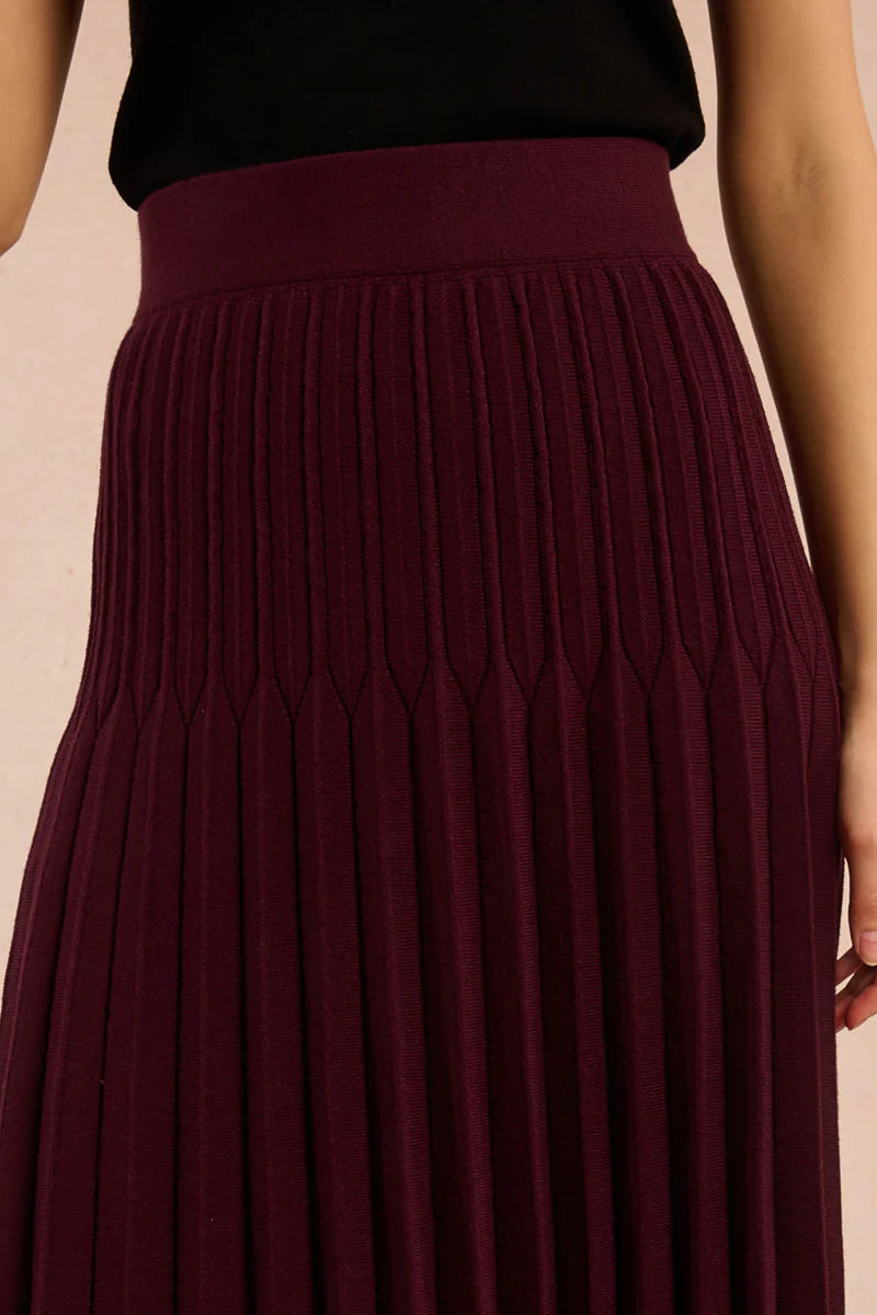 Sweater Skirt - Dark Red
