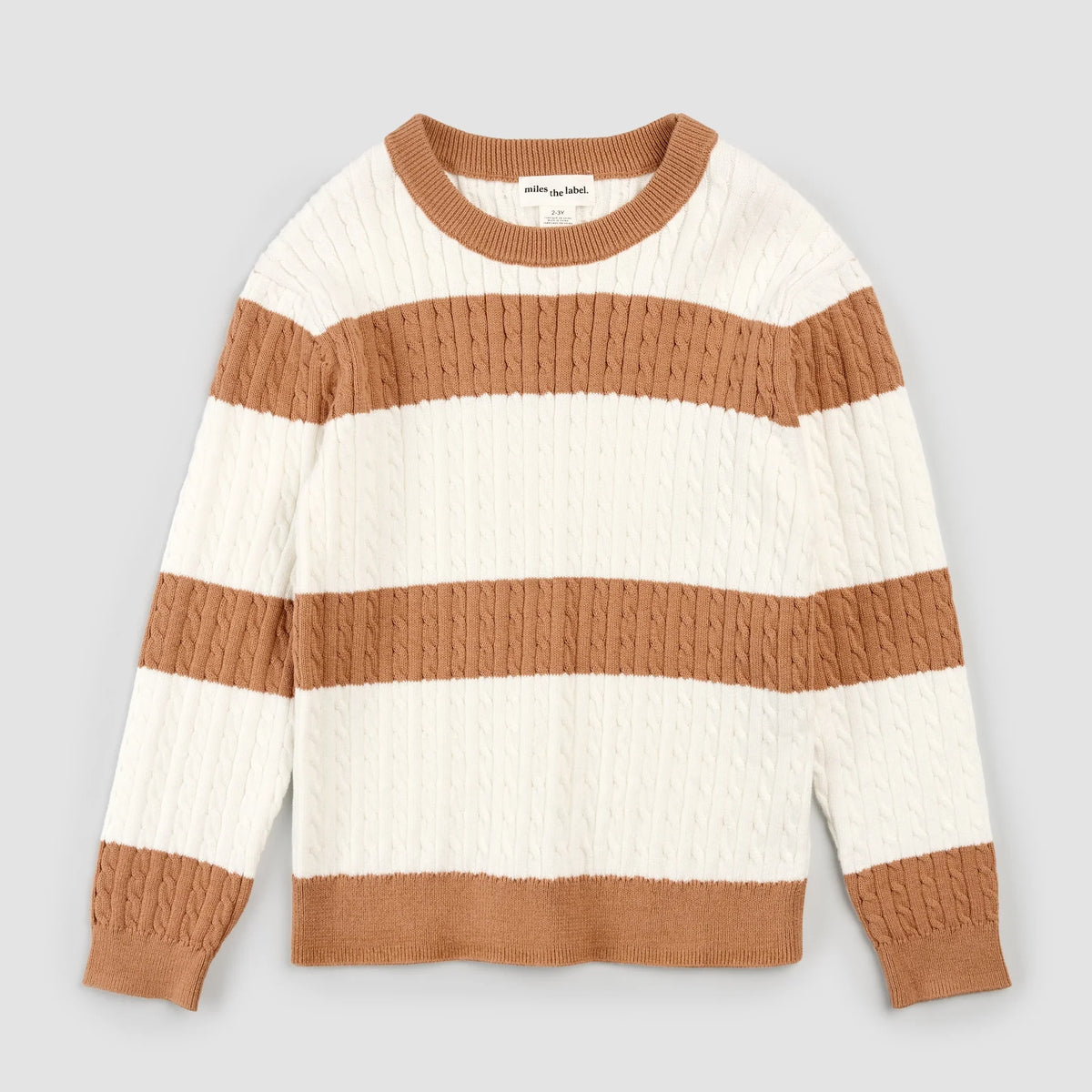 Rosewood & Birch Striped Cable Knit Boy's Sweater