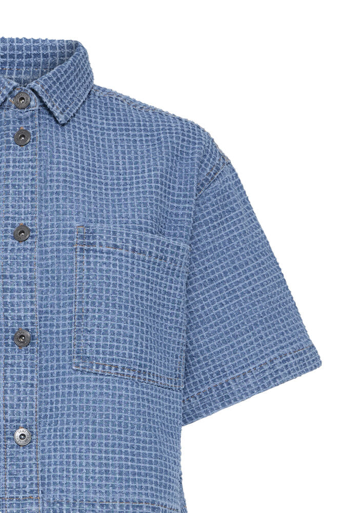 IhIsalia Short Sleeve Denim Button Up