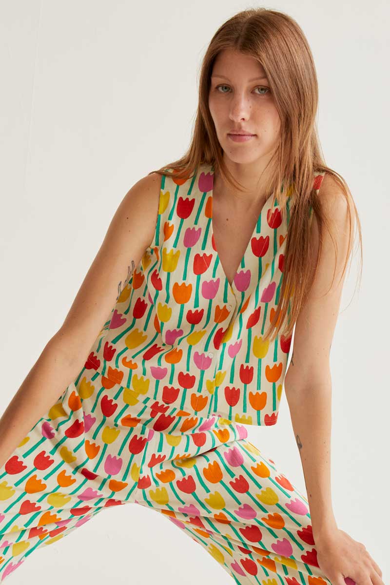 Tulip Print Pants