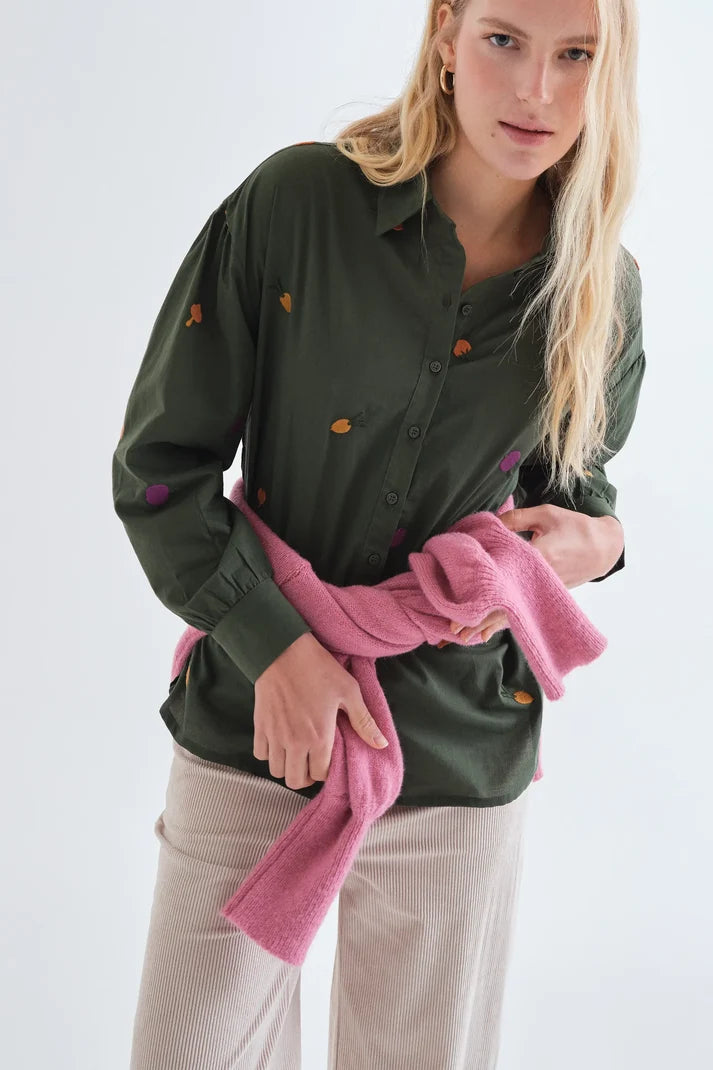 Vegtable Embroidery Shirt