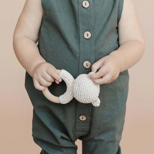 Teether Bear Cotton Rattle