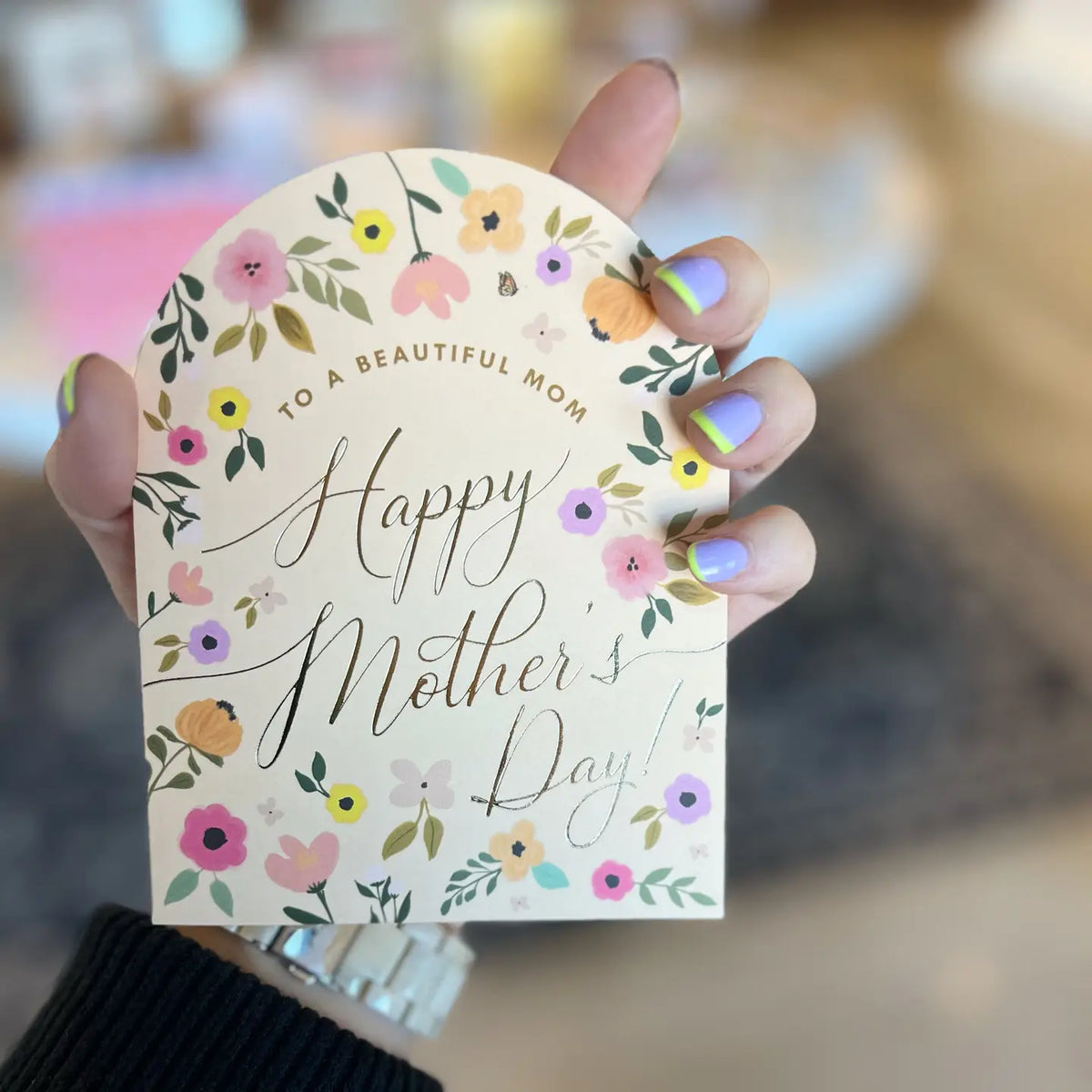 Arch Beautiful Mother's Day Floral Greeting Card