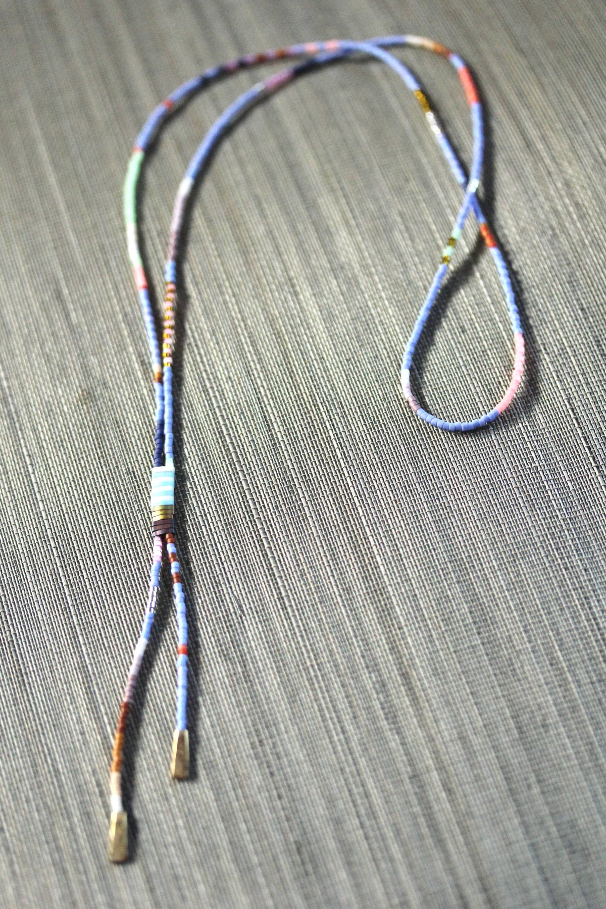 Lavender bolo necklace