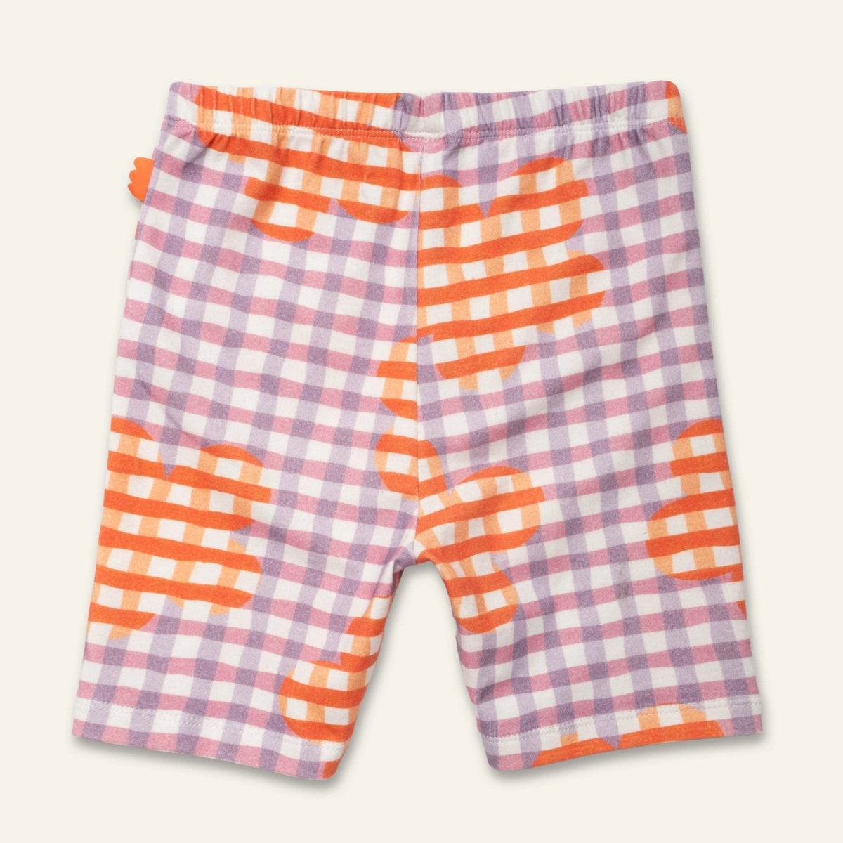 Recycled Cotton Flower Gingham Bike Short