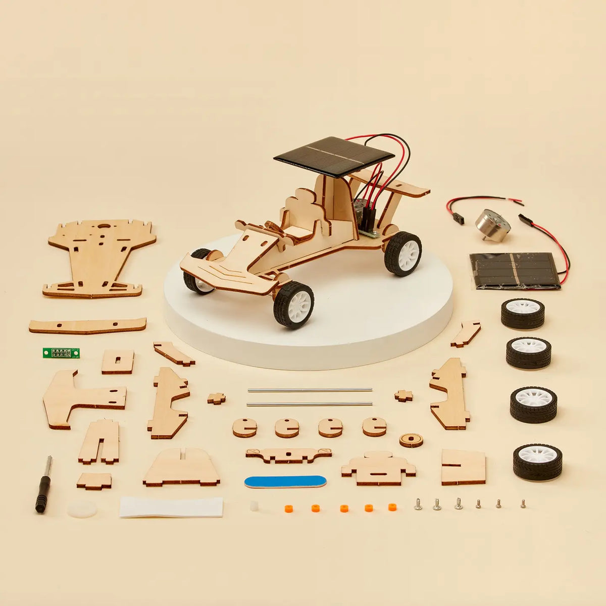 Solar Powered Race Car Diy Kit, Stem Toy, Craft Kit