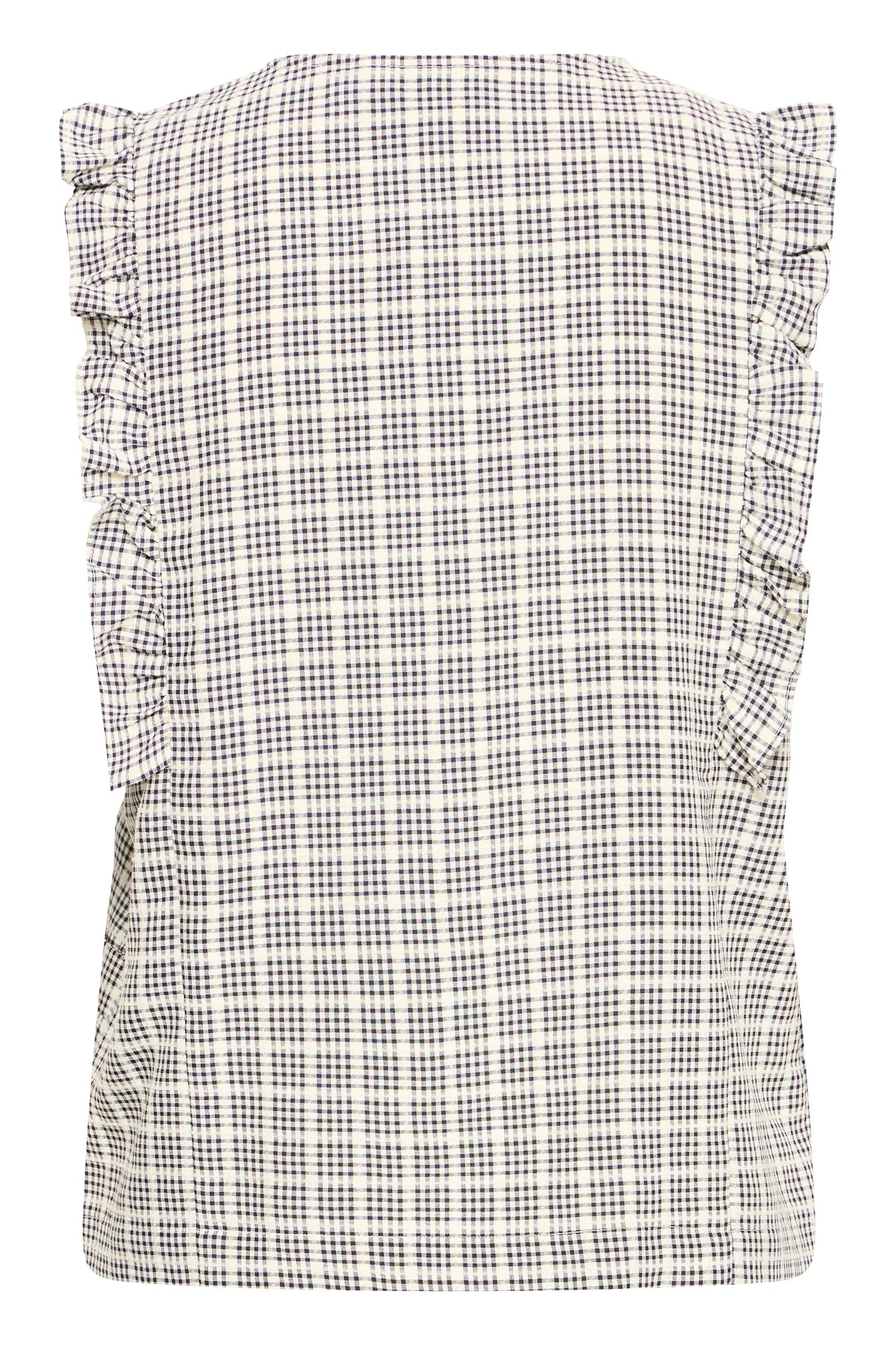 ICHI Jola Top - Blue and White Check