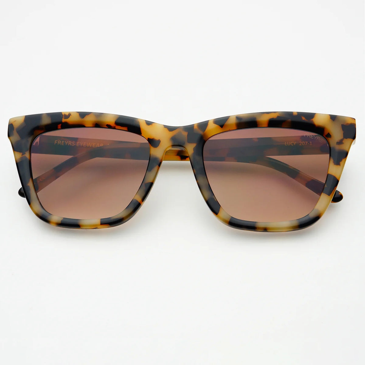 Lucy Acetate Womenโs Cat Eye Sunglasses - Milky Tortoise