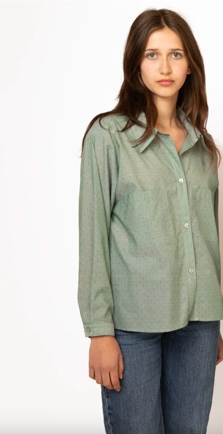 BF Blouse - Green Dot