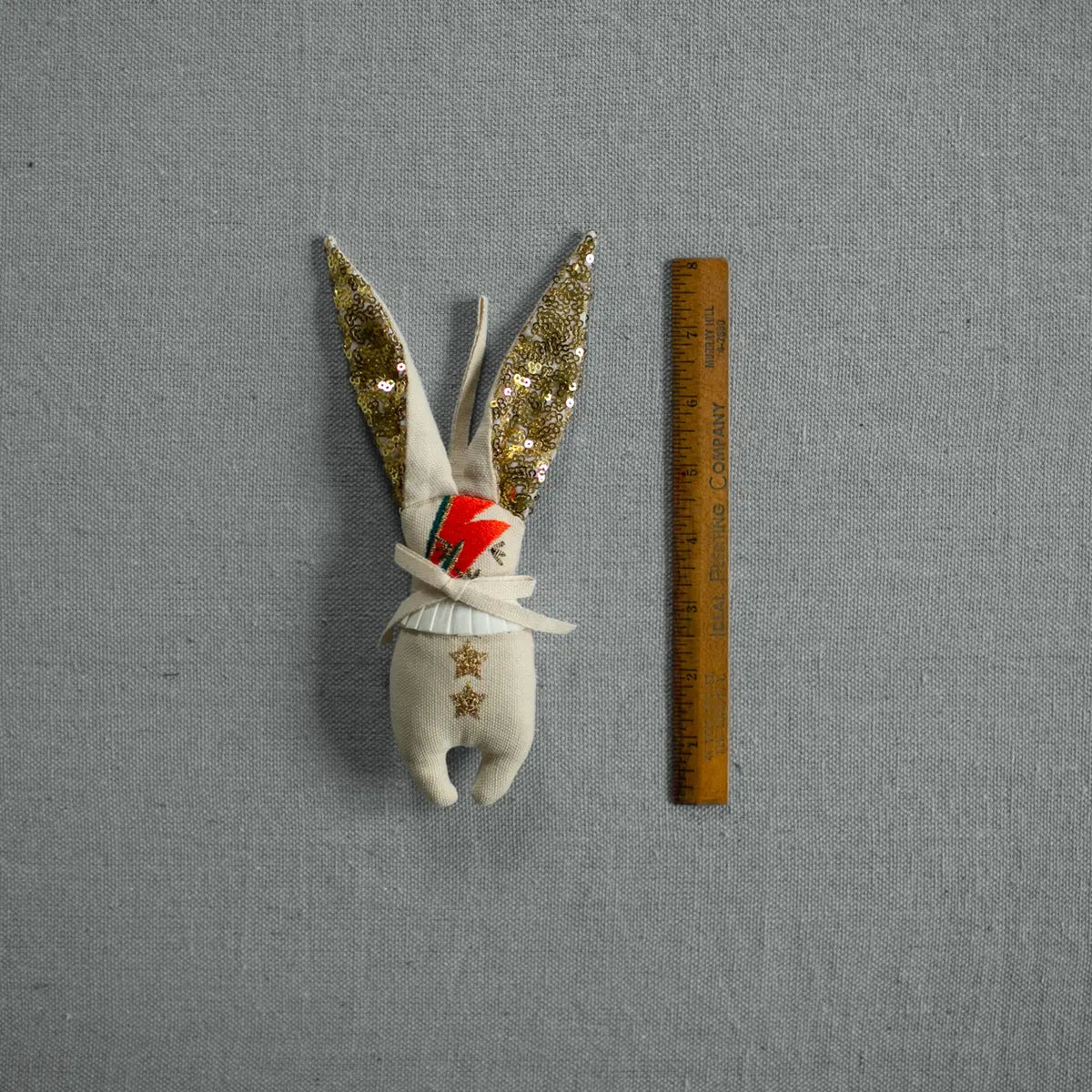 Mini Bowie Bunny, Cotton-Filled Ornament