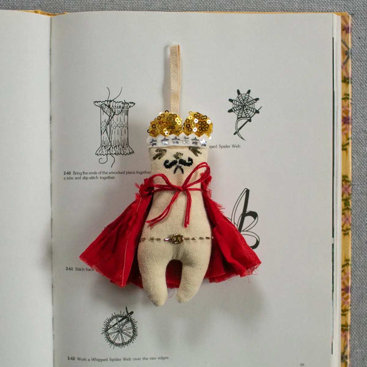 Freddie Mercury Mouse, Cotton Ornament