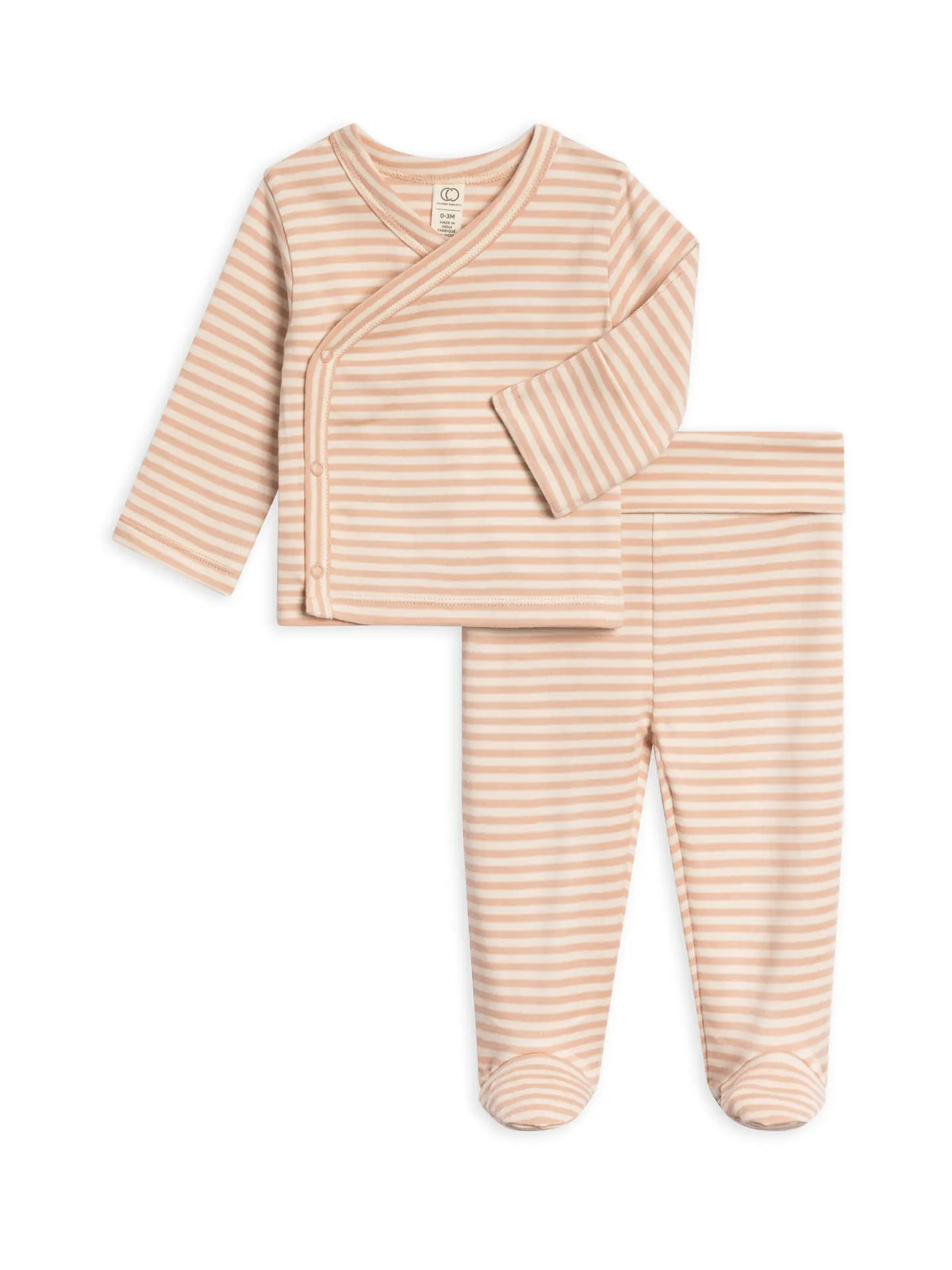 Riley 2 Piece Kimono Top and Pant Set - Ballet Stripe