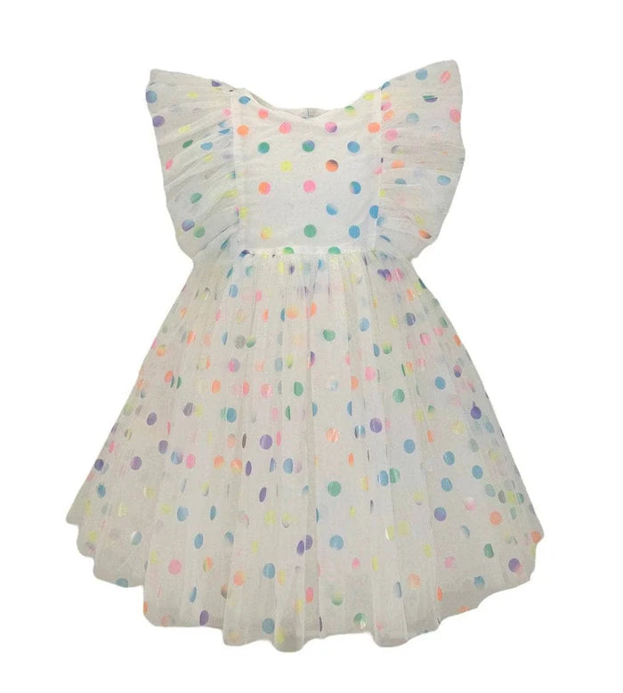 Rainbow Confetti Tulle Dress