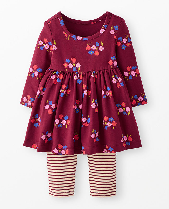 Baby Skater Dress + Legging Set - Plum