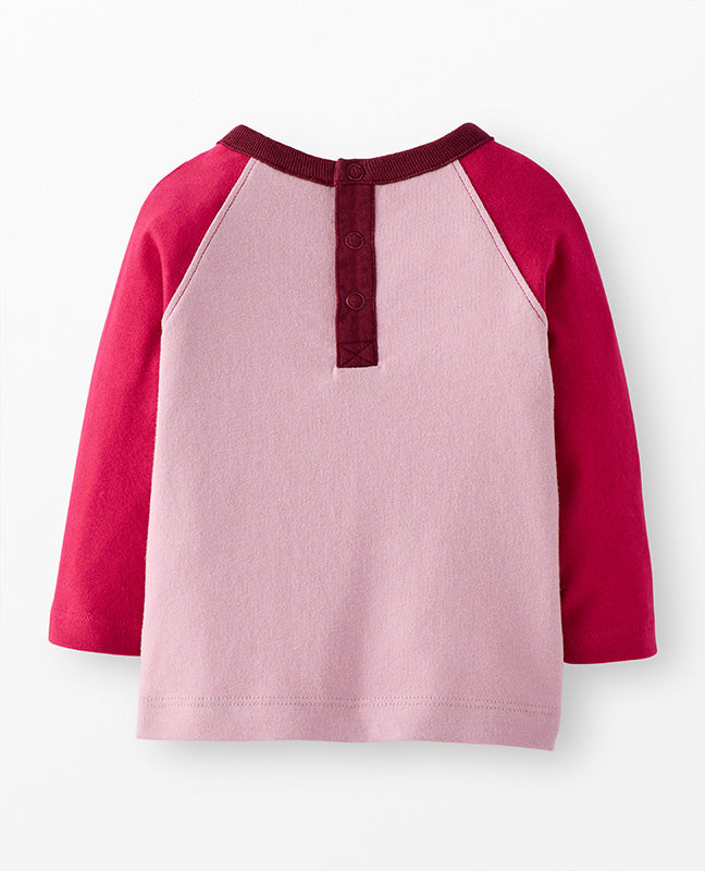 L/S Baseball Tee - Pink Colorblock