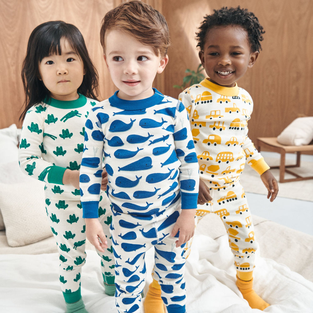 Kids Long John Pajama Set - Rainbows