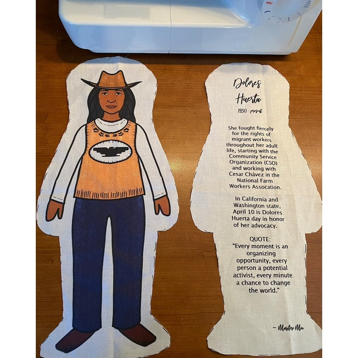 Dolores Huerta DIY Doll Fabric