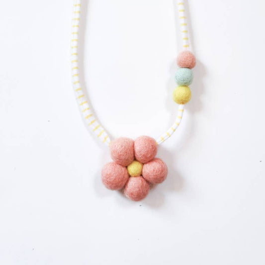 Flower Power Wool Necklace (two colors)
