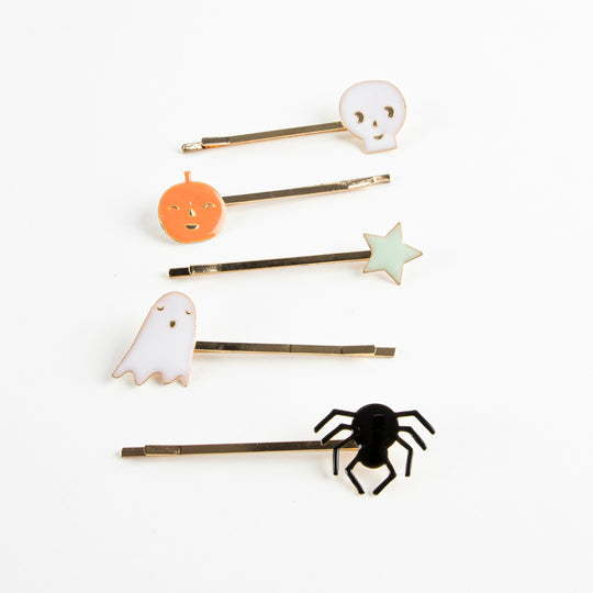 Enamel Halloween Hair Slides (x 10)