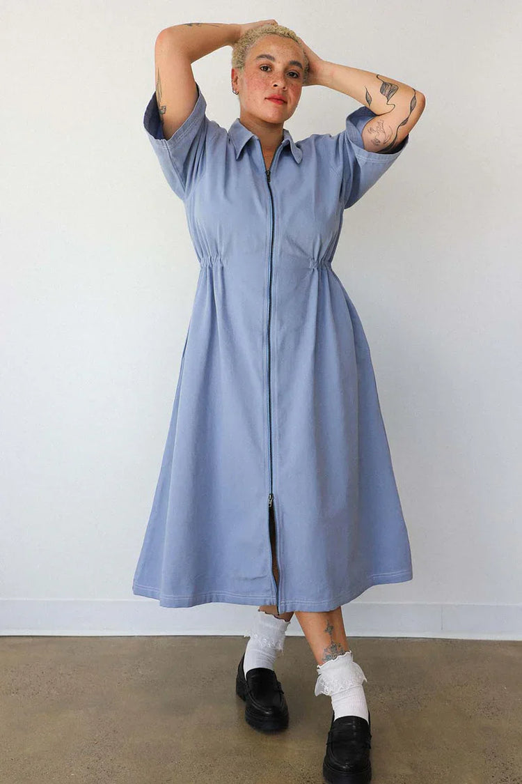 woman in a dress
