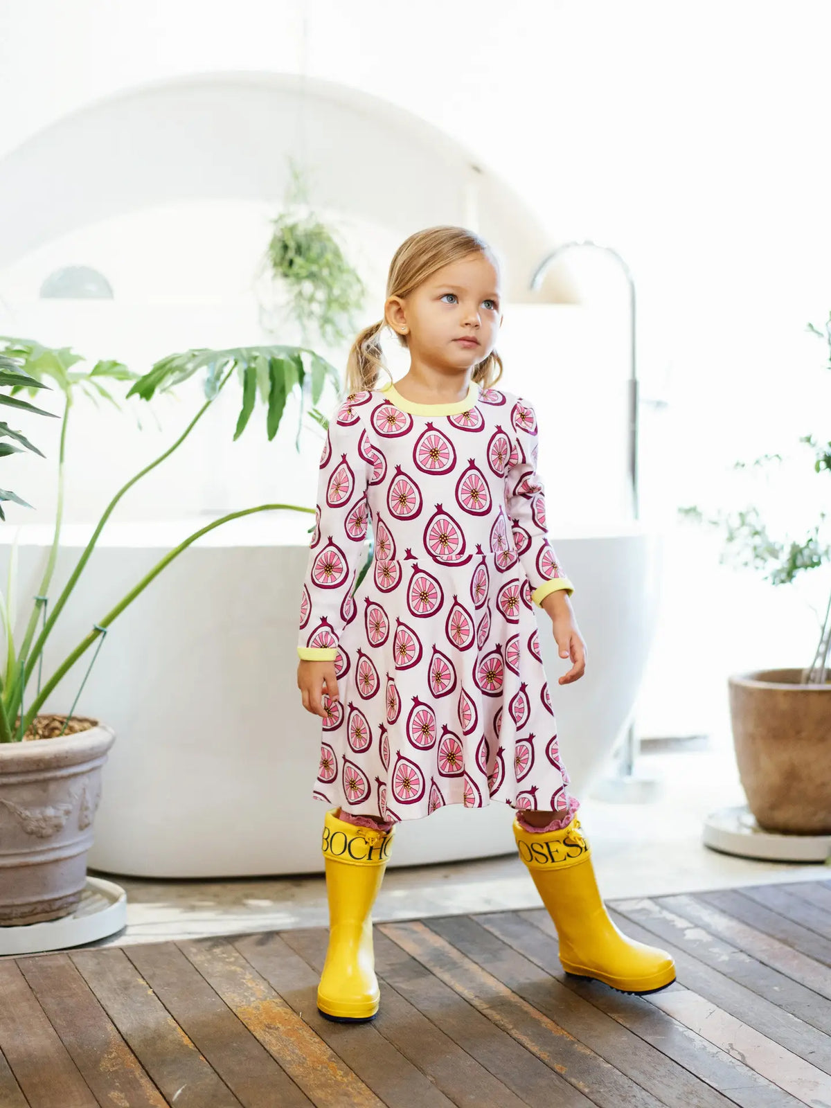 Organic Cotton Mia Dress - Pomegranate