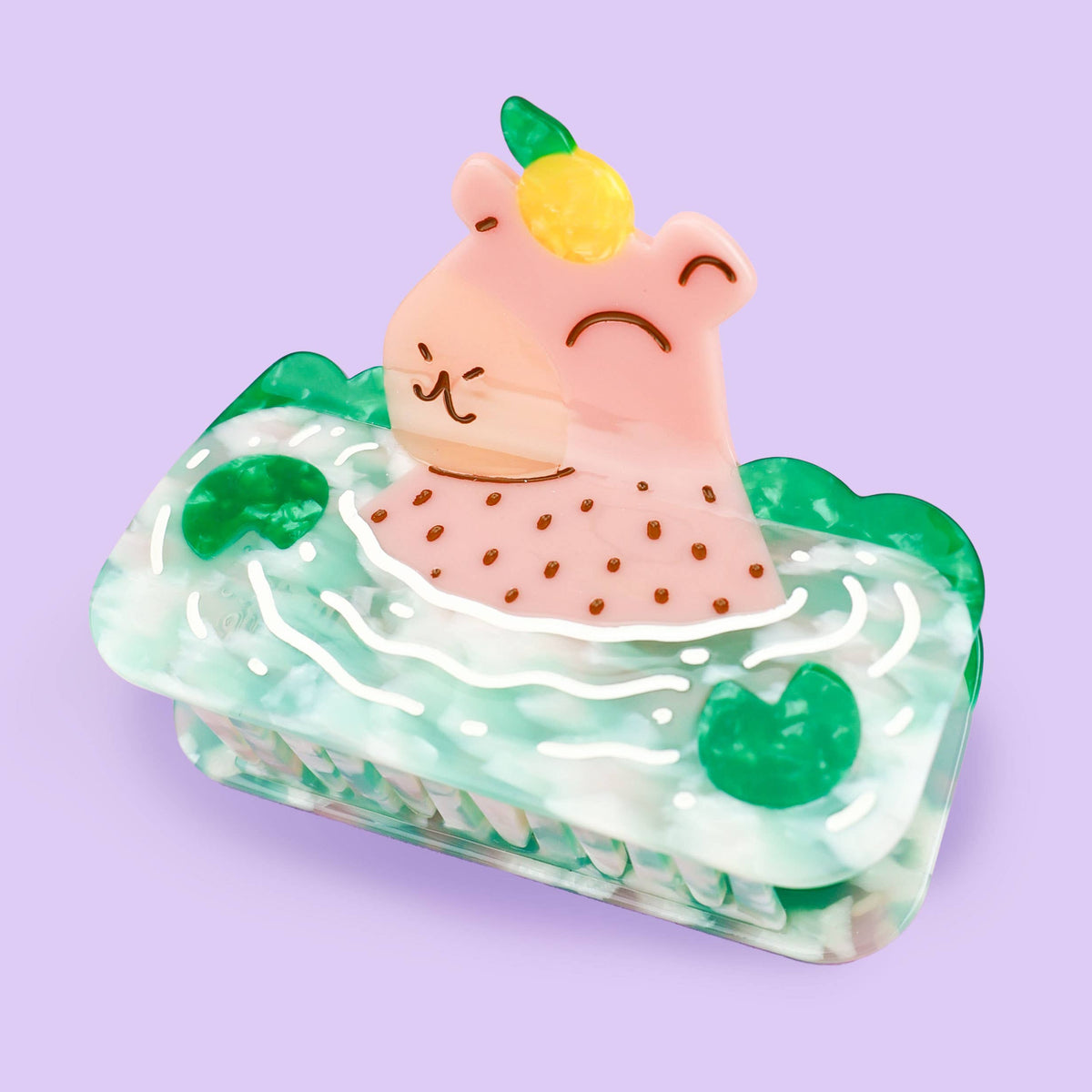 Capybara Hair Claw, Cute Hair Accessories, Shaped Hair Clips