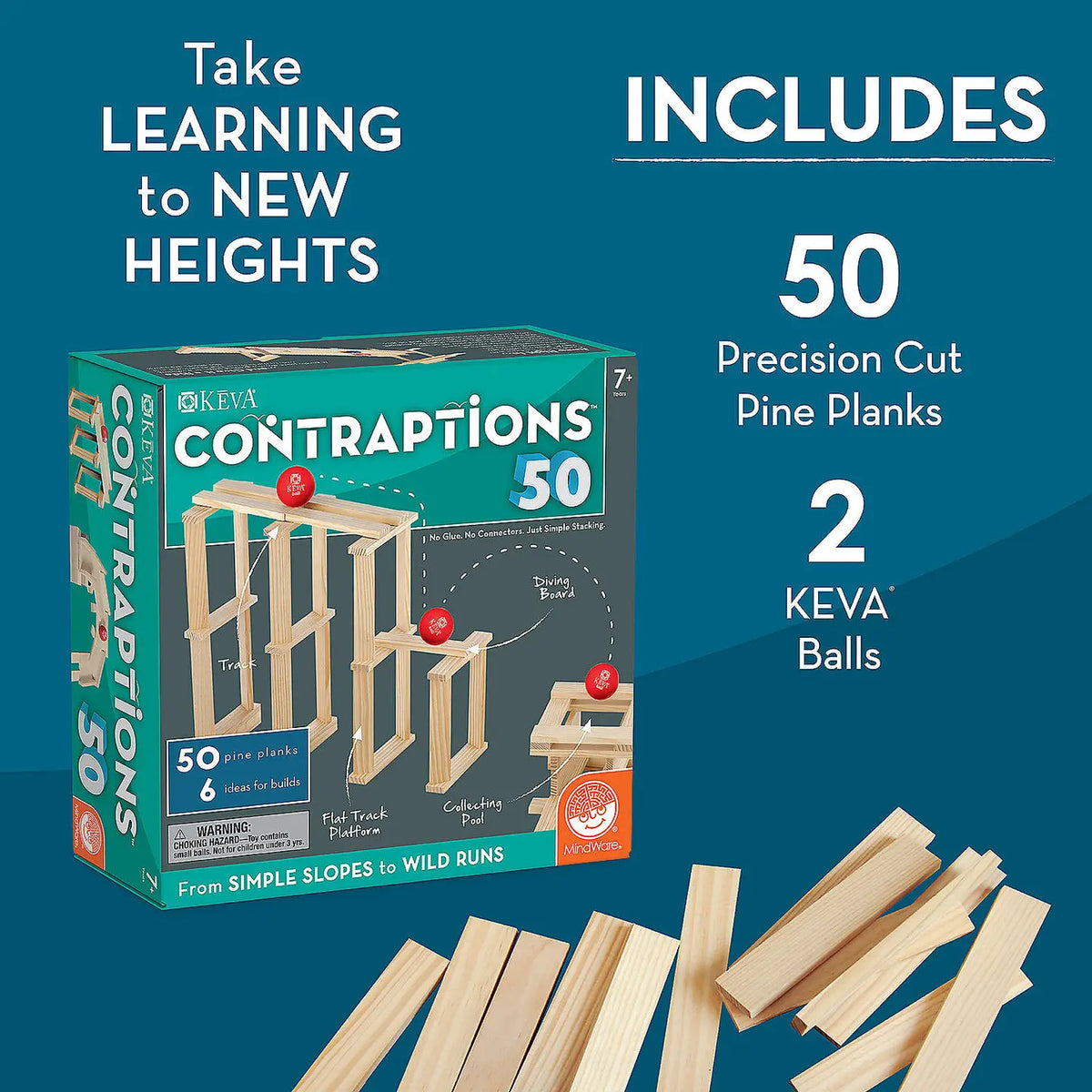 Keva: Contraptions 50 Piece Set