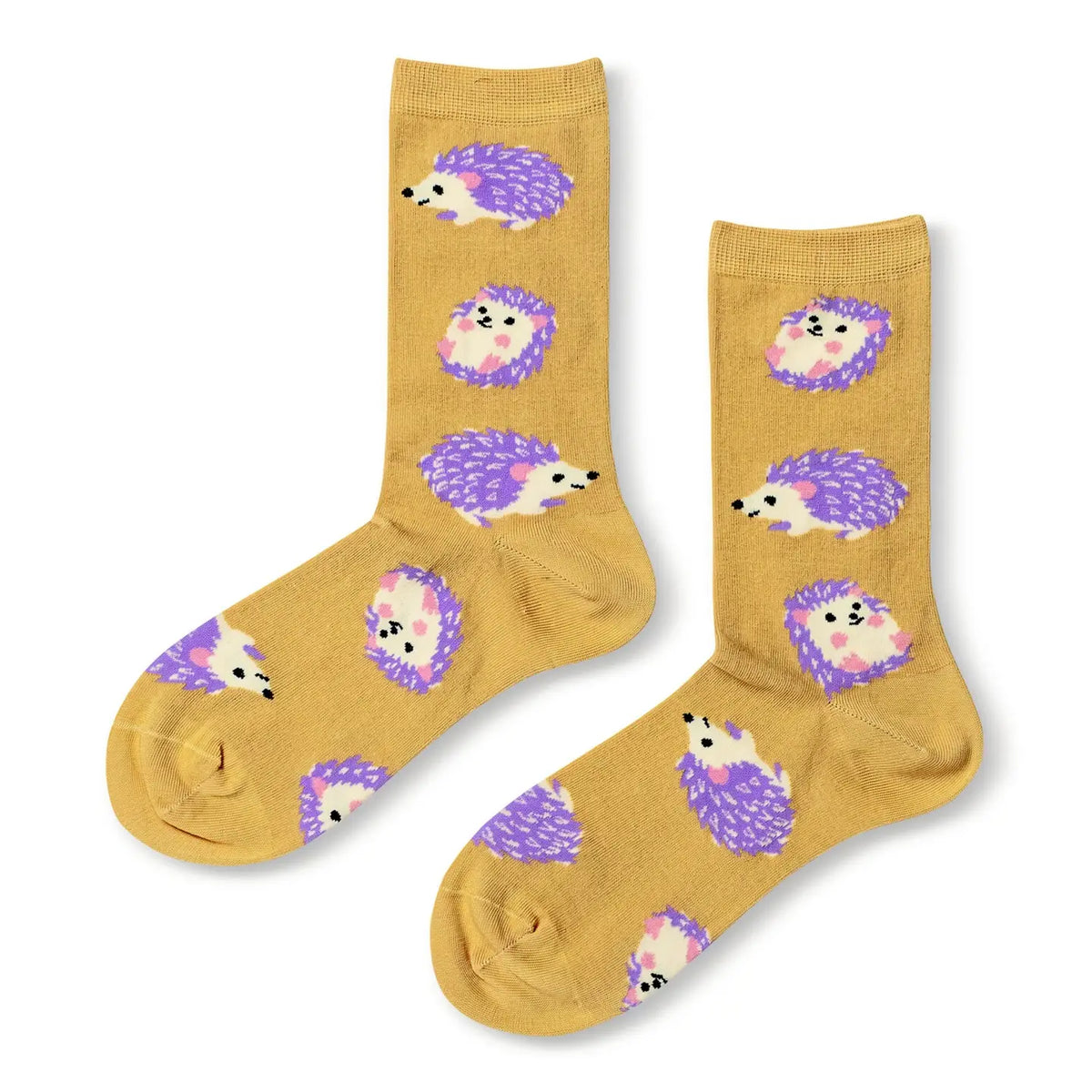 Curio Hedgehogs Crew Socks - Small Crew Socks
