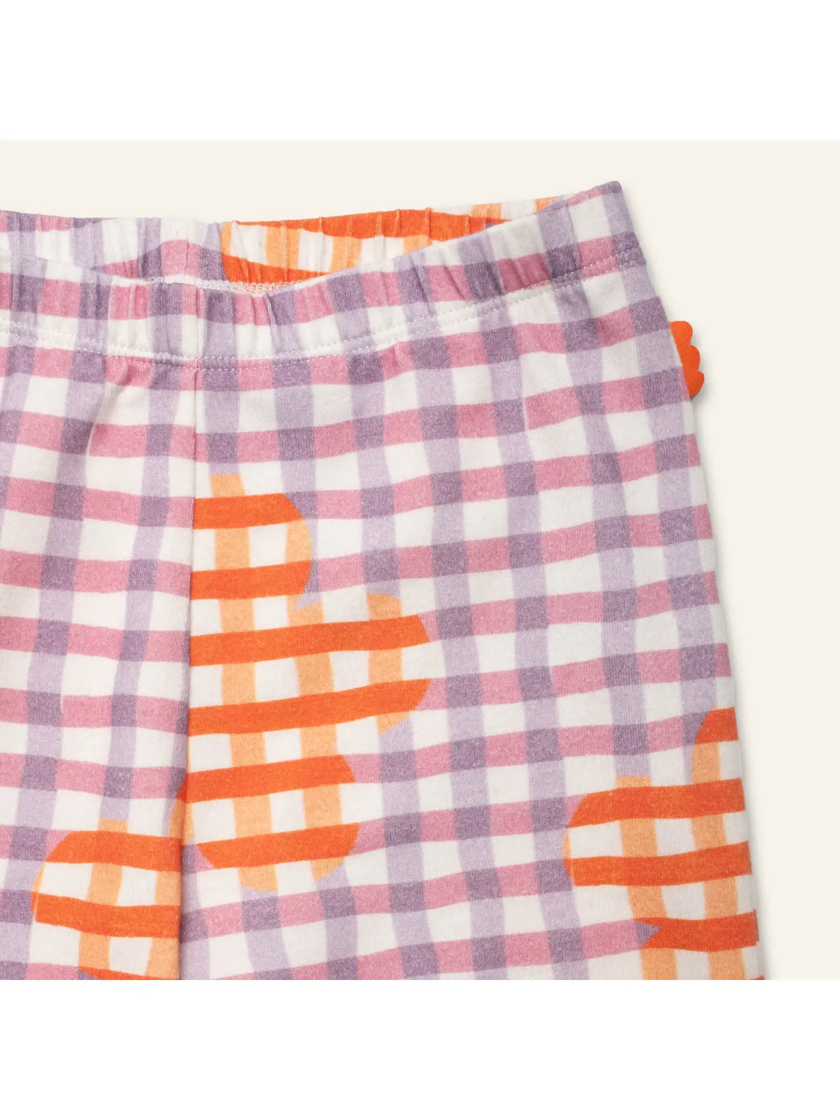 Recycled Cotton Flower Gingham Bike Short
