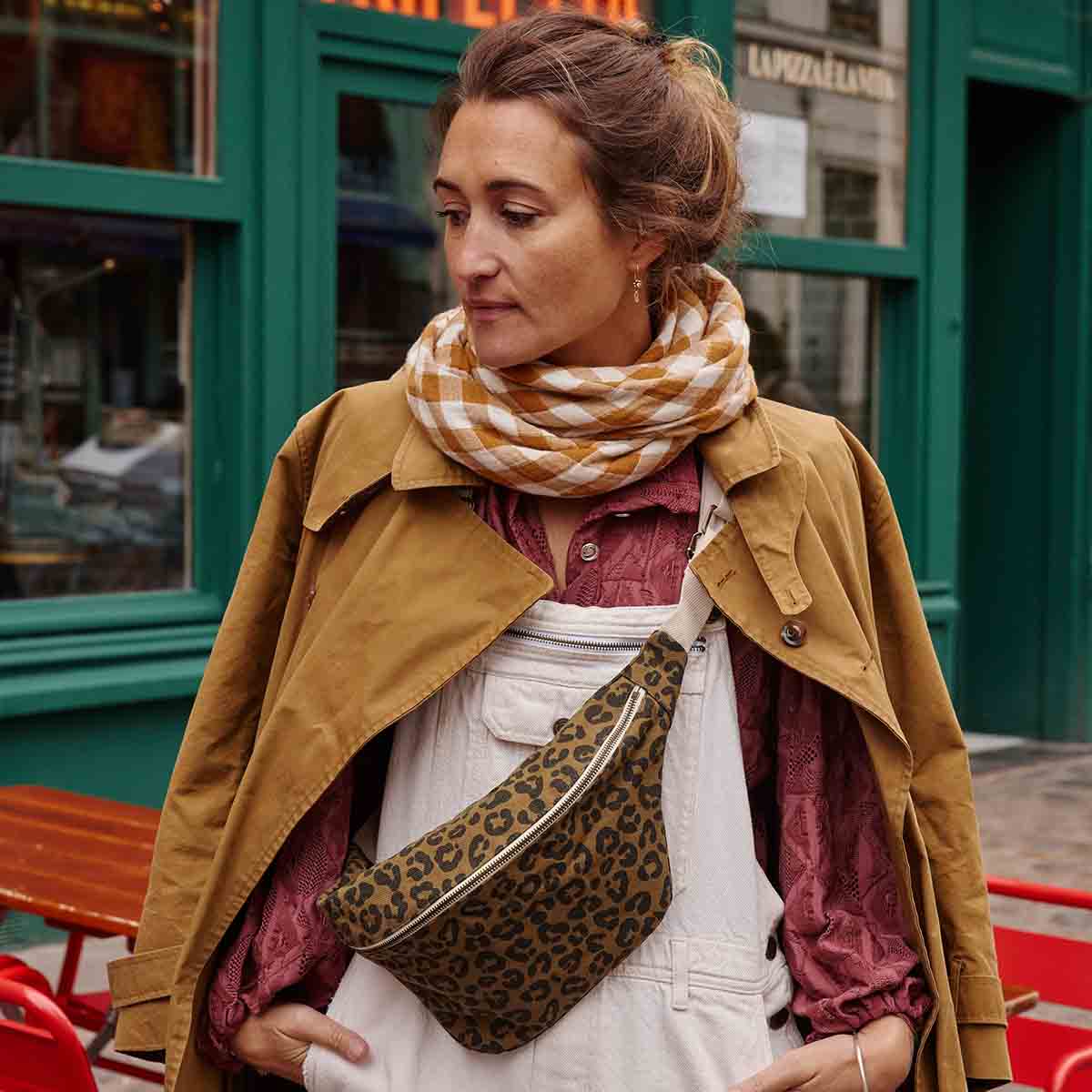 Bianca Scarf - Gingham Caramel