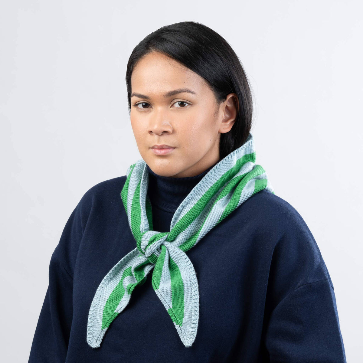 Simple Stripe Triangle Scarf
