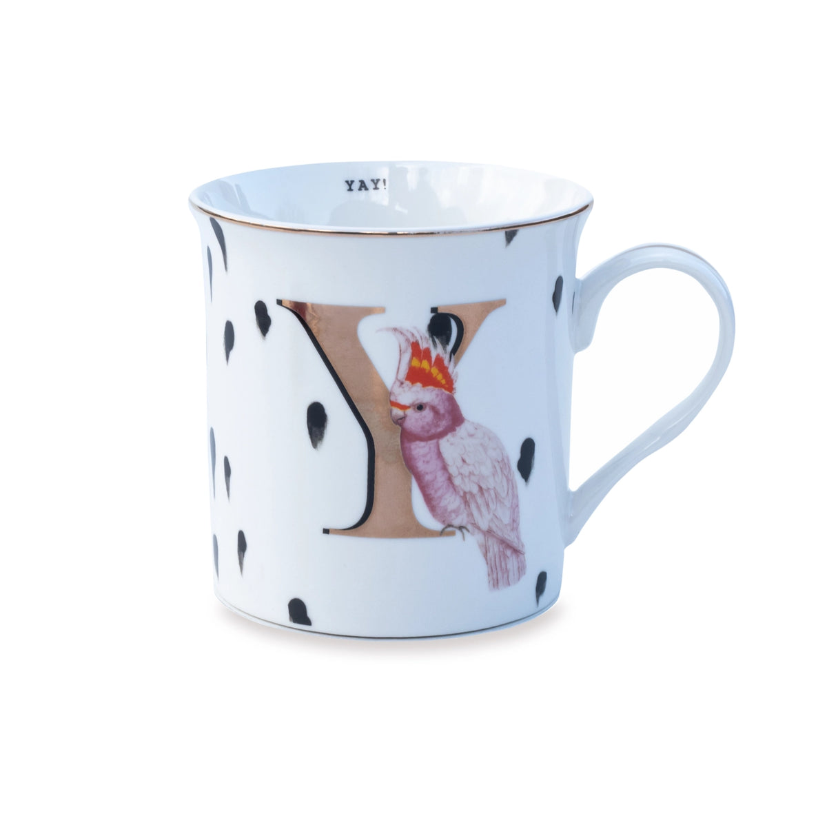 Yvonne Ellen the Gold Edition Alphabet Mugs