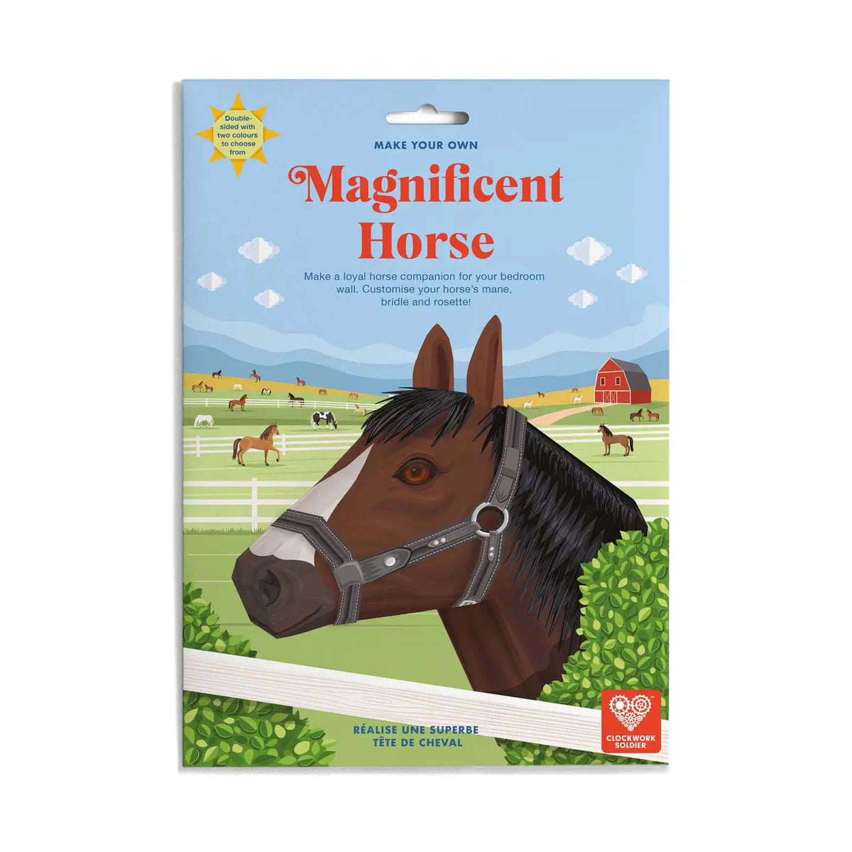 Make Your Own Magnificent Horse Double-Sided Paper Model Kit
