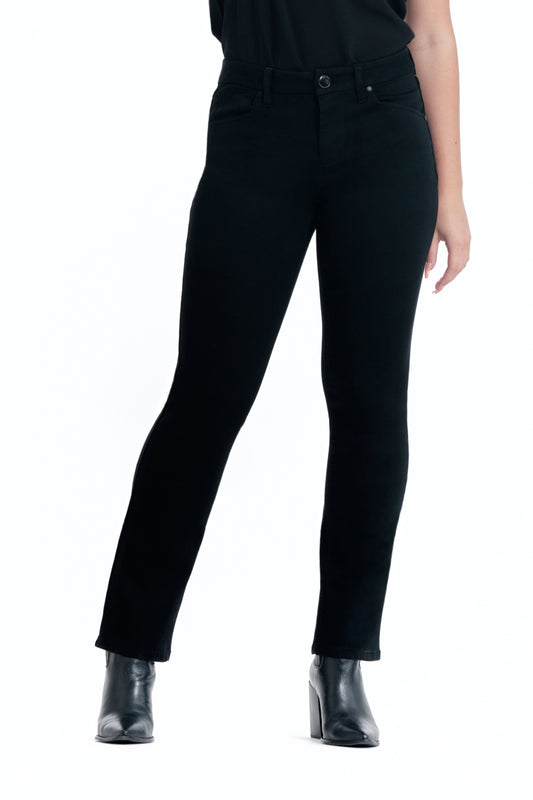 Slim Straight Leg Black Denim - Sheila