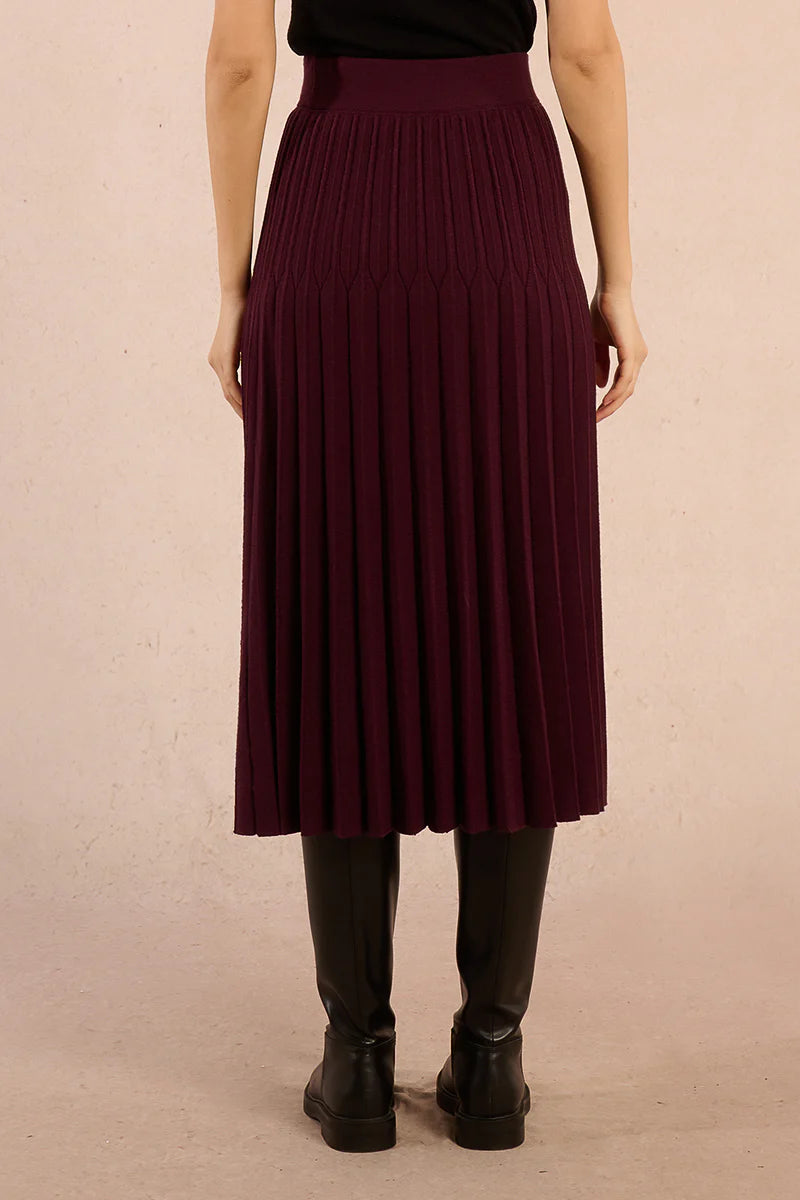 Sweater Skirt - Dark Red