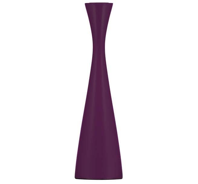 9.8'' Tall Purple Wooden Candle Holder