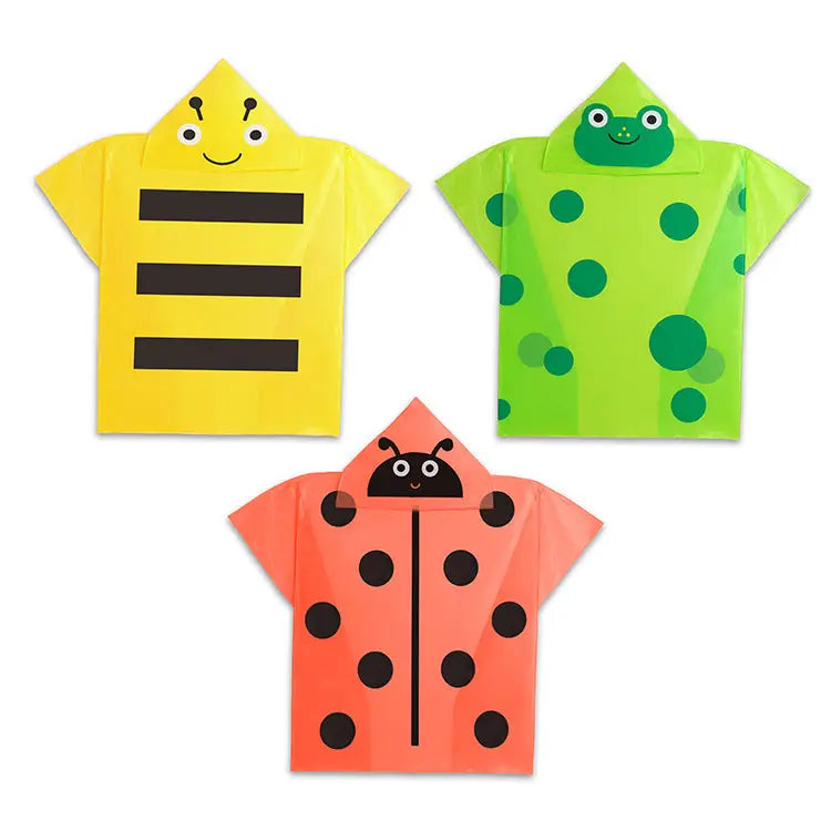 Kidoki Garden Friends Rain Ponchos - Three Designs