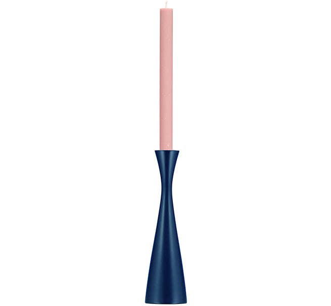 9.8'' Tall Midnight Blue Wooden Candle Holder