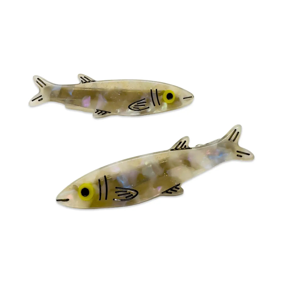 Sardine Alligator Hair Clip Set