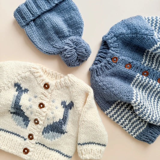 Classic Pom Hat - Blue