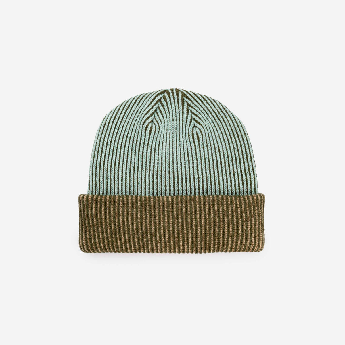 Pinstripe Plush Beanie - Moss