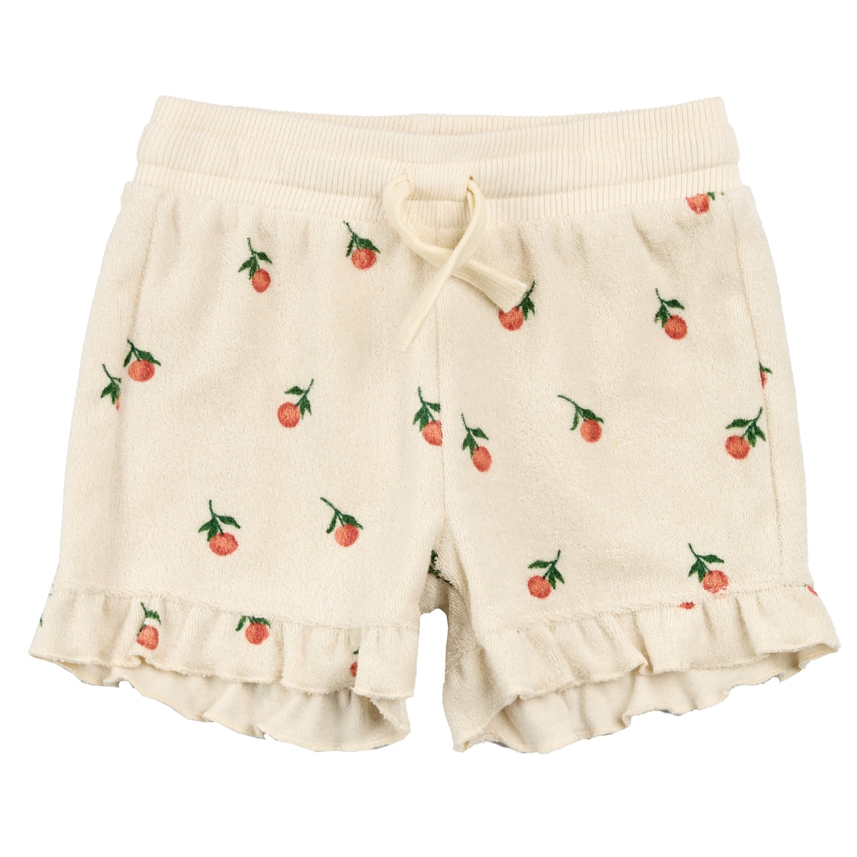 Cirtus Print Ruffled Shorts