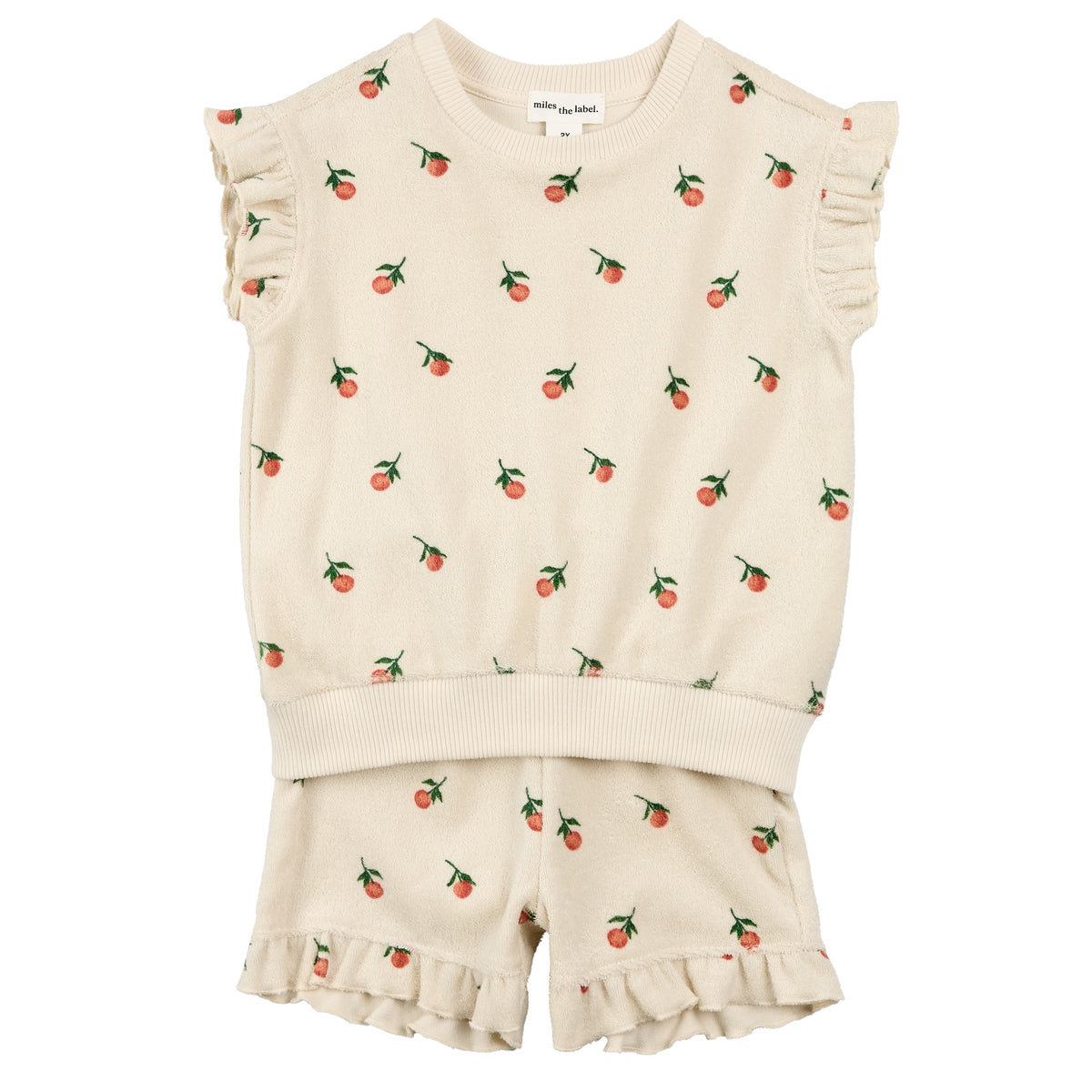 Cirtus Print Ruffled Shorts