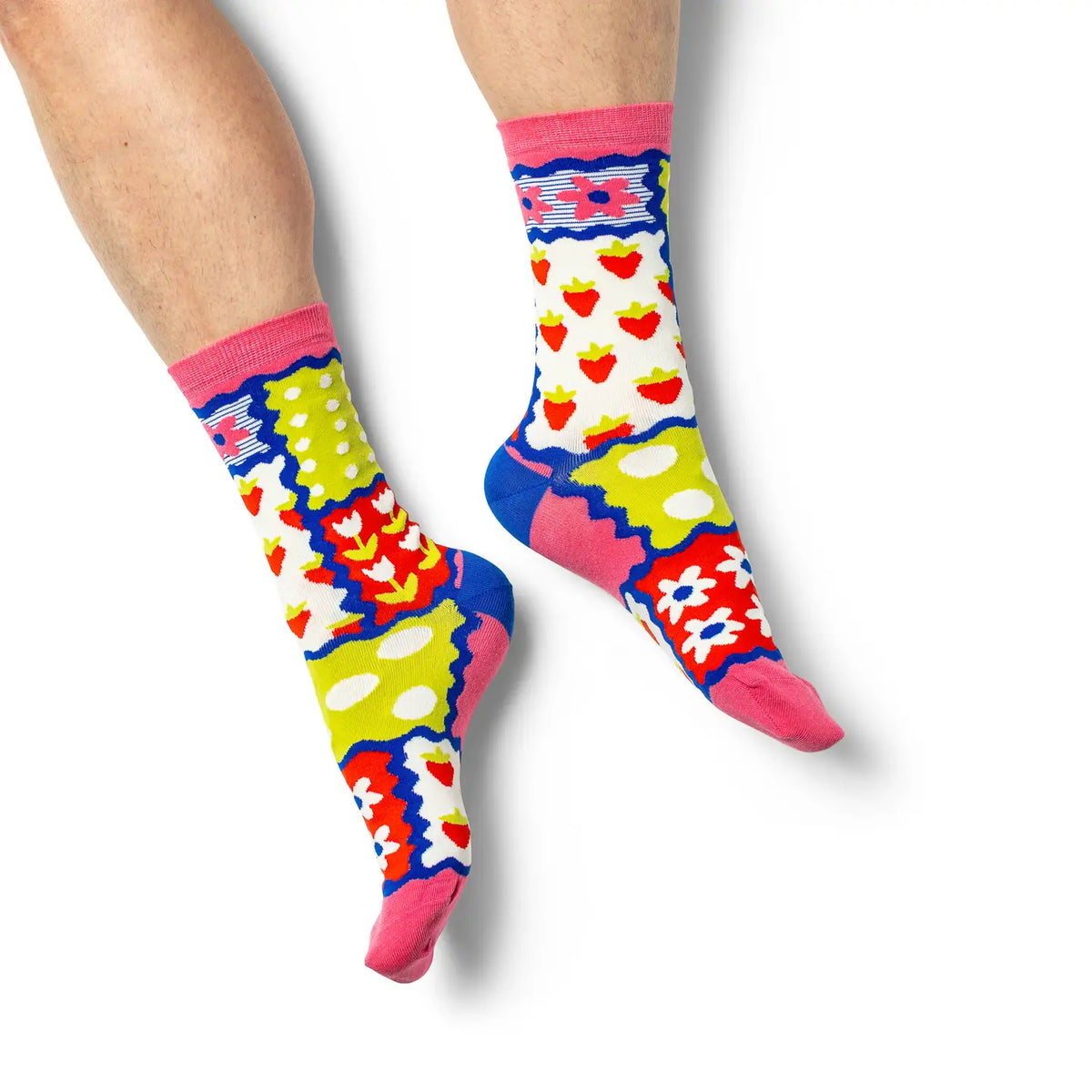 Patchwork Crew Socks - Small Crew Socks