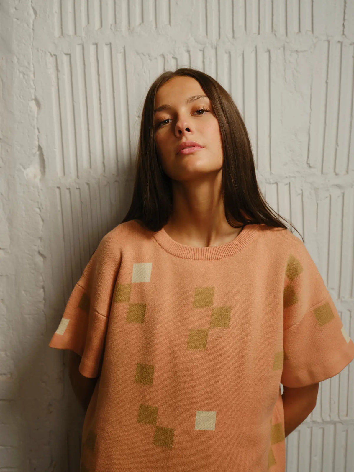 Albers Short Sleeve Sweater Tee - Opal