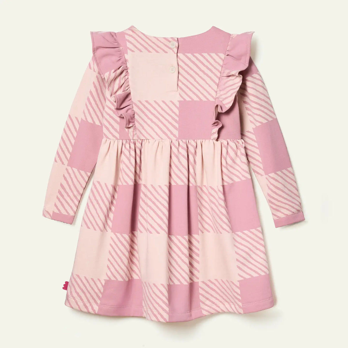 Recycled Cotton Buffalo Check Ruffledress