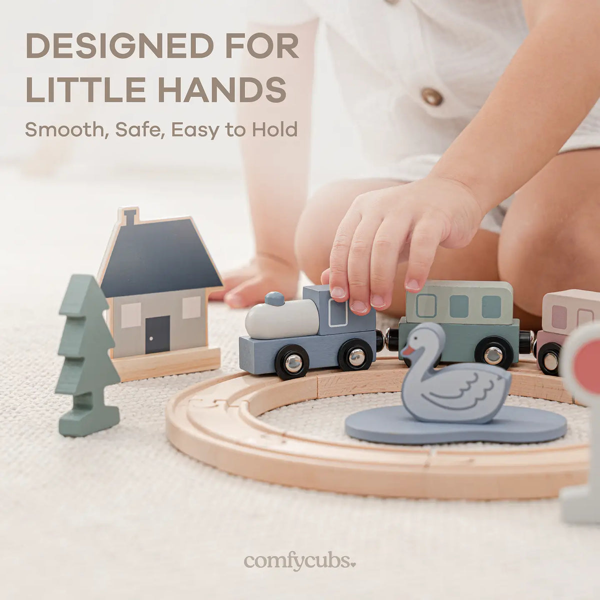 30-PC Wooden Train Set