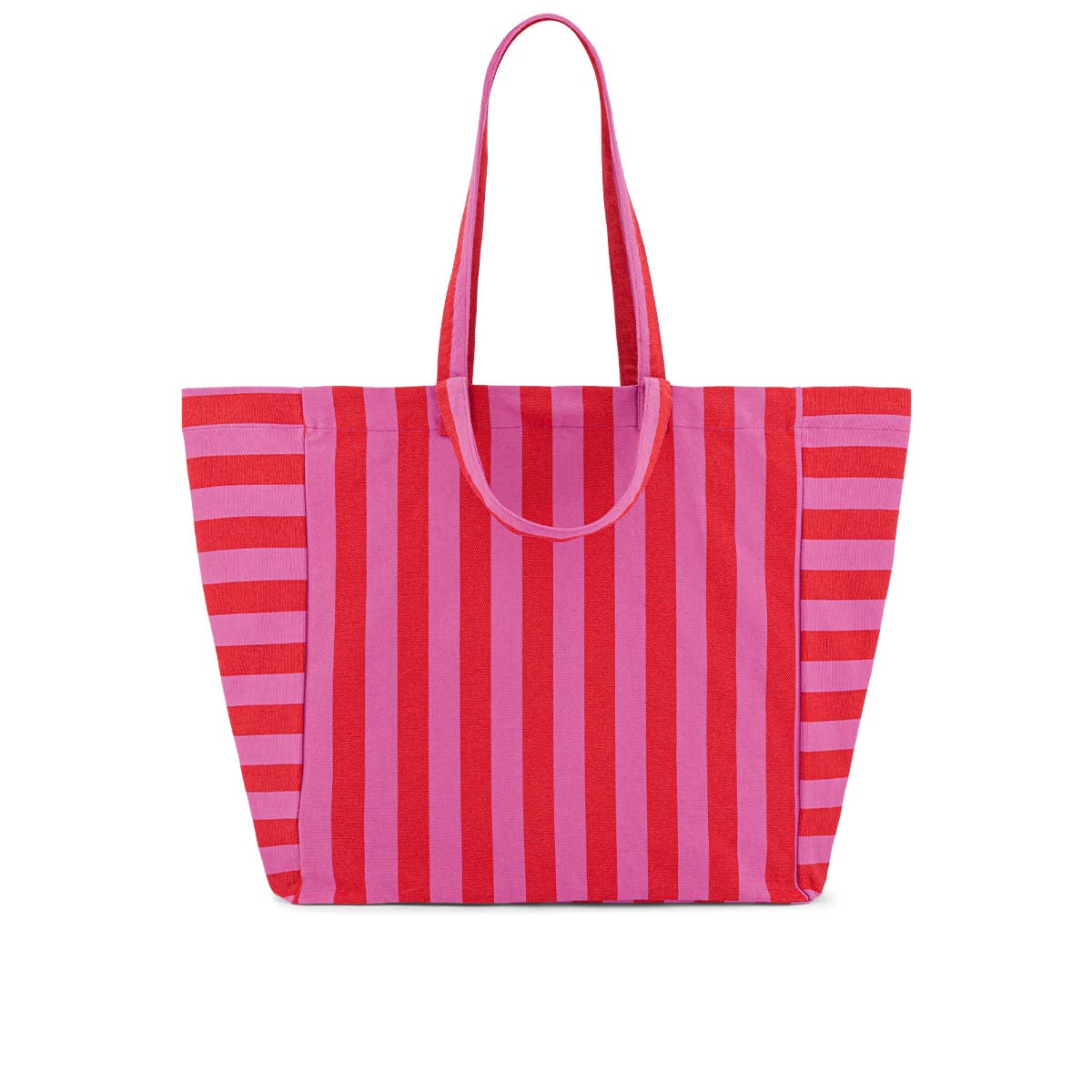 Elisa Tote Bag - Stripes Orchid/Tomato