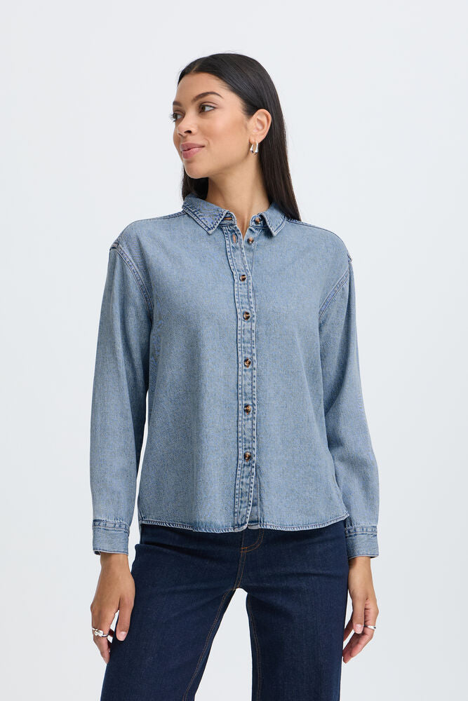 Bylevena SHIRT - Light Blue Denim